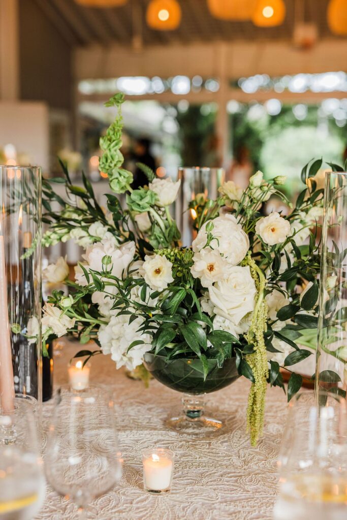 Bedell Cellars wedding centerpiece