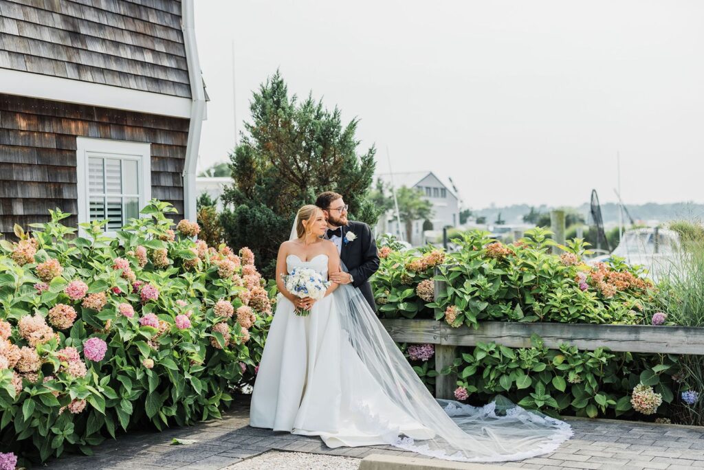 Peconic Bay Yacht Club wedding portrait
