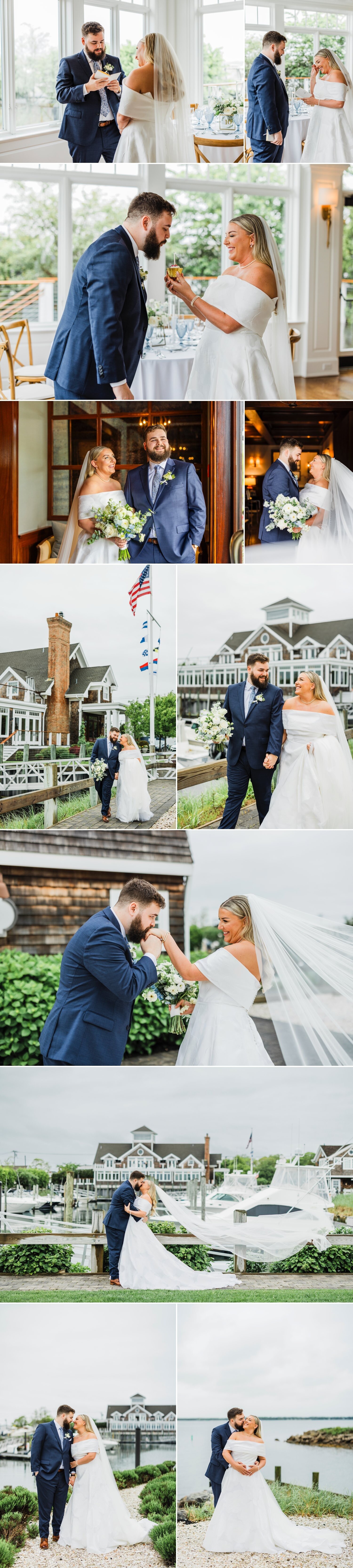 Peconic Bay Yacht Club wedding portraits.